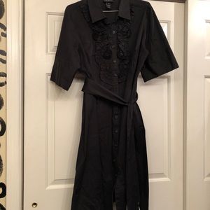 Lane Bryant Black midi dress